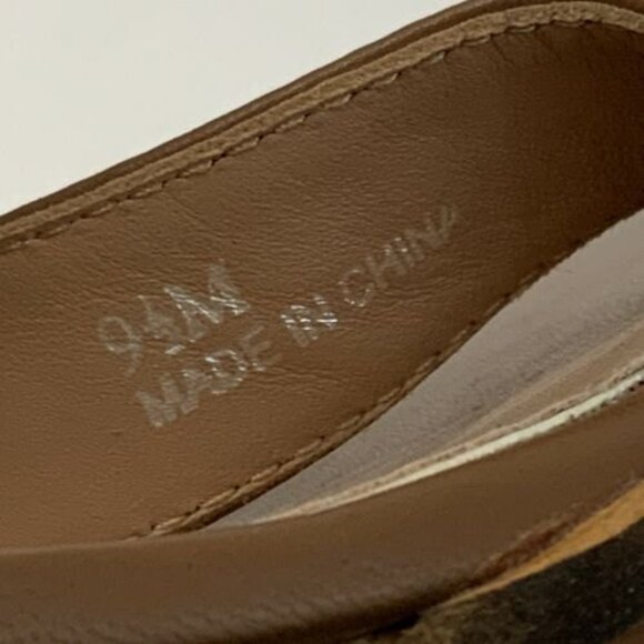 Linea Paolo Sandals Women Size 9.5M Brown Leather Elodie Ankle Strap Wedge - Picture 7 of 12